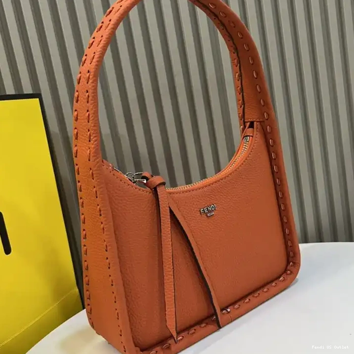 Cheap HOT Orange Cuoio Fendessence Bag Romano Fendi Leather In Mini 0513